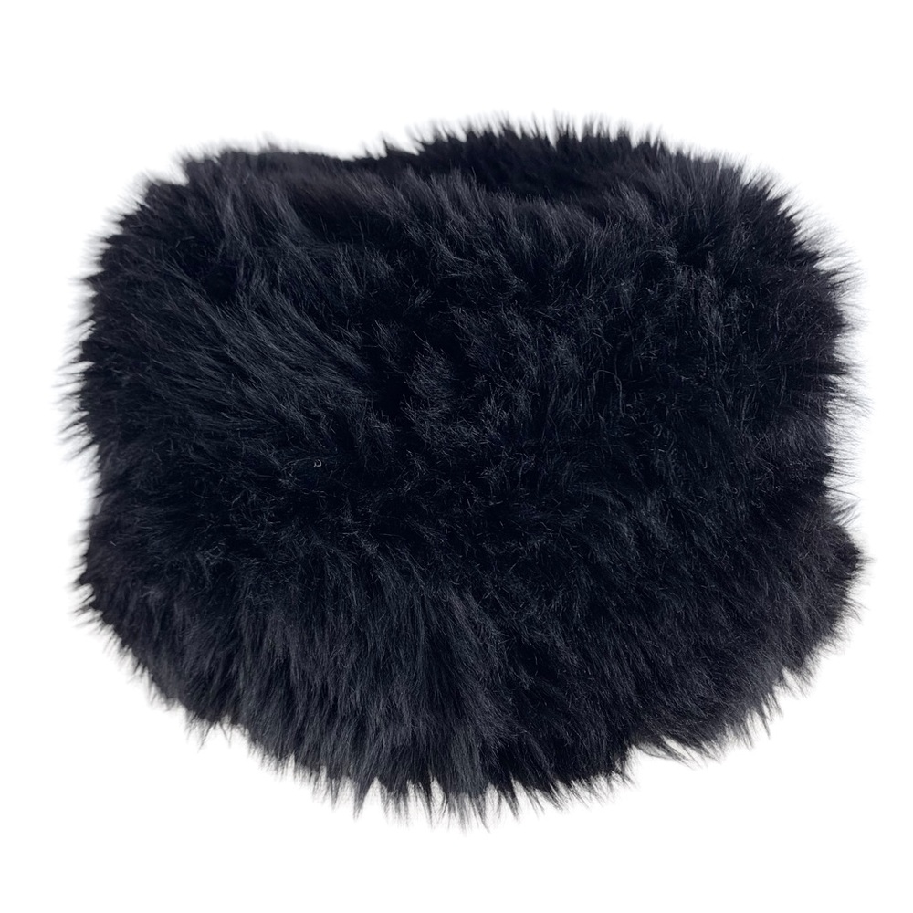 Black Faux Fur Cossack-Style Hat